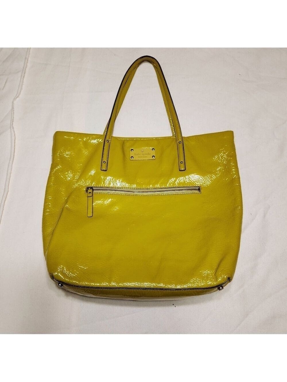 Kate Spade Yellow Patent Leather Large Shopper Tote Bag - Picture 7 of 12